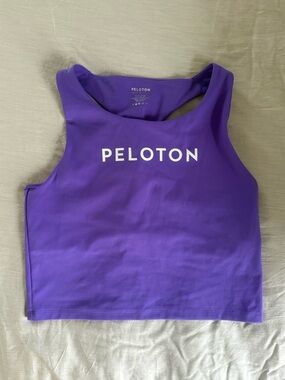 Peloton Purple Crop Tank- Large